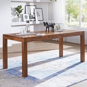 wooden solid sheesham wood dining table 6 seater  dining room furniture  6 seater dining table without chair - honey4
