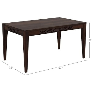 wooden solid sheesham wood dining table 6 seater  dining room furniture  6 seater dining table without chair - walnut cnc