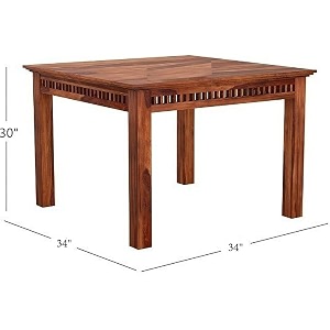 wooden solid sheesham wood dining table 4 seater  dining room furniture  4 seater dining table without chair - honey2