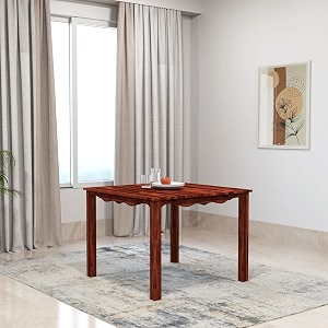 wooden solid sheesham wood dining table 4 seater  dining room furniture  4 seater dining table without chair - honey3
