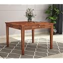 Wooden Solid Sheesham Wood Dining Table 4 Seater | Dining Room Furniture | 4 Seater Dining Table Without Chair - Honey 4s