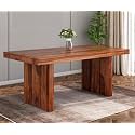 Wooden Solid Sheesham Wood Dining Table 6 Seater | Dining Room Furniture | 6 Seater Dining Table Without Chair - Honey Teak