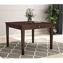Wooden Storage Table Solid Sheesham Wood Dining Table 4 Seater | Dining Room Furniture | 4 Seater Dining Table Without Chair - Walnut F4s