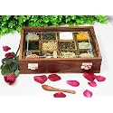 Woodiva Wooden Spice Box for Kitchen Storage with 12 Compartments and Spoon – Sheesham Wood Masala Dabba Organizer for Spices, Herbs, and Dry Fruits