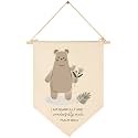 Woodland Animal Bear-I Am Fearfully and Wonderful Made-Flag Wall Decor Gift for Baby Girls Boys Kids-Canvas Hanging Pennant Banner Pennant Wall Sign Gift for Nursery Baby Room Playroom Bedroom