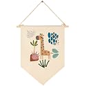 Woodland Animal Giraffe-Flag Wall Decor Gift for Baby Girls Boys Kids-Canvas Hanging Flag Banner Pennant Wall Decor Gift for Nursery Baby Room Playroom Homeschool Bedroom