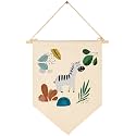 Woodland Animal Zebra- Flag Wall Decor Gift for Baby Girls Boys Kids-Canvas Hanging Flag Banner Pennant Wall Decor Gift for Nursery Baby Room Playroom Homeschool Bedroom