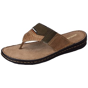 Woodland Mens Leather Slippers