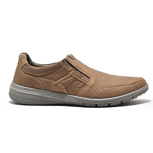 Woodland Men Khaki Slip-On Shoes