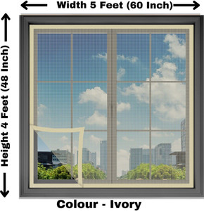 woodluck fiberglass mosquito net for window self adhesive hook  loop tape-4x5 feet fibre washable adults mosquito net