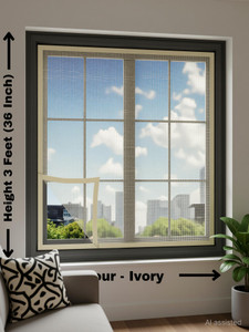 woodluck fiberglass mosquito net for window self adhesive hook  loop tape-3x4 feet fibre washable adults mosquito net