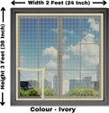 Woodluck Fiberglass Mosquito net for window self Adhesive hook & loop tape-3x2 Feet Fibre Washable Adults Mosquito Net