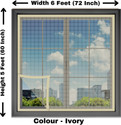 Woodluck Fiberglass Mosquito net for window self Adhesive hook & loop tape-5x6 Feet Fibre Washable Adults Mosquito Net