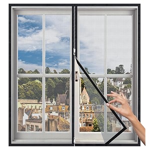 Woodluck Window Mosquito Net with Zipper Self-Adhesive