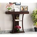 Sheesham Wood Console Table for Living Room | Solid Wood Foyer Tables for Entryway with Drawer &amp; Shelf Storage | Wooden Side Entrance Table for Home &amp; Office | Roswood, Walnut Finish