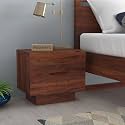 Bansal Art Solid Sheesham Wood Bedside Table with 2 Drawer | Honey Finish | Bedroom Nightstand | Wooden Side Table | 2 Drawer Storage | Dining Room