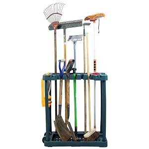 woodside garden tool holder storage rack trolley with wheels for shedsgarages portable organiser tidy