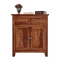 WOODSTAGE Sheesham Wood Sideboard Cabinet with 2 Drawers and 2 Door Cabinets | Multipurpose Storage for Living Room, Office and Kitchen | Durable Wooden Home Furniture | 1 Year Warranty (Teak Finish)
