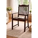 WOODSTAGE Solid Sheesham Wood Dining Chair Without Cushioned for Bedroom Living Room Home Office Wooden Armchair Chair Multipurpose Furniture (Walnut Finish)