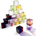 Woodtoe Halloween Building Blocks for Kids, 24 Acrylic Gem Blocks Gift 3-6