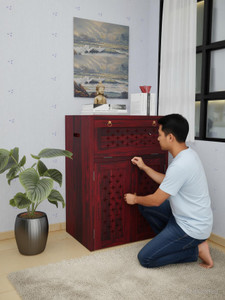 woodtrend solid wood trolley inverter and battery for home portable storage cart trolley for inverter and battery
