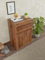 WOODTREND Solid Wood Trolley Inverter and Battery for Home Furniture Finish Rack Trolley for Inverter and Battery