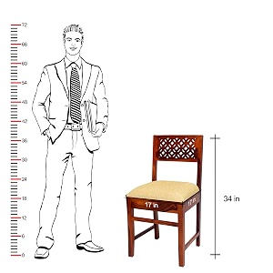 woody furniture sheesham wood dining chairs set of 2 with cushion  dining chair set of 2 chairs  students study chairs  office chairs  dining room furniture  wooden chair set of 2 