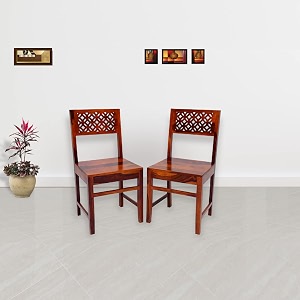 woody furniture solid sheesham wood dining chair set of 2  study chair dining chair amp office chair  dining room set  wooden dining chair only  seating chairs honey finish