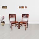 WOODY Furniture™ Solid Sheesham Wood Dining Chair Set of 2 | Study Chair Dining Chair &amp; Office Chair | Dining Room Set | Wooden Dining Chair Only | Seating Chairs, Honey Finish