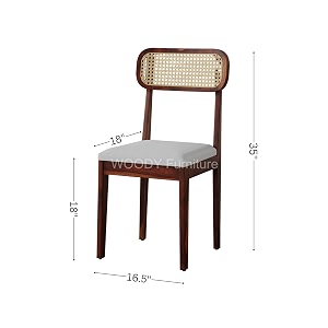 woody furniture wooden dining chair set of 2  sheesham wood dining chair with cane backrest  wooden cafe chair for hotel amp restaurant honey finish