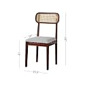 WOODY Furniture™ Wooden Dining Chair Set of 2 | Sheesham Wood Dining Chair with Cane Backrest | Wooden Cafe Chair for Hotel &amp; Restaurant (Honey Finish)