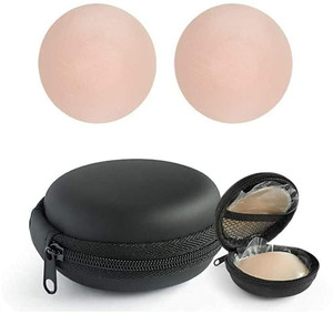 wooger womens  girls reusable premium bra petal cover with storage silicone pasties silicone peel and stick bra petals