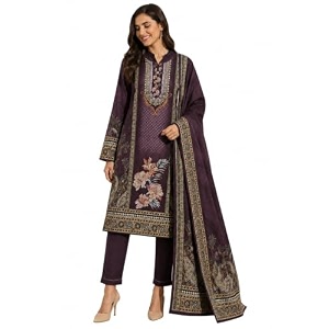 WOOLS KARTWomens Floral Printed Straight Kurta with