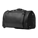 Wool &amp; Oak NOVA Large Duffle Bag with Wheels - Leather, Jet Black