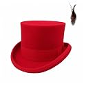 Wool Top Hat for Men Women Topper Hat Mens Tall Tophat Christmas Costume