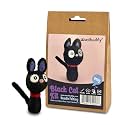 Woolbuddy Needle Felting Starter Kit (Black Cat) for Adults with DIY Tool