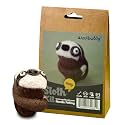 Woolbuddy Needle Felting Starter Kit (Sloth) for Adults with Tool &amp; Guide