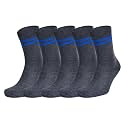 Woolen Grey Color with Royal Blue Stripes