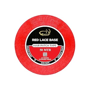 hair patch tape for men red super ultra hold waterproof wig tape 1 inch cotton material double sided hair patch tape 50 m