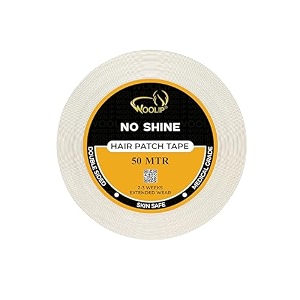 no shine 50m hair patch tape for men amp women ultra super strong hold double sided waterproof wig tape cotton stretch material invisible finish for hair systems