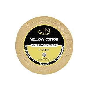 blue hair patch tape 5m for men  super ultra hold up to 23 weeks  waterproof no shine wig tape for men  1 inch cotton-based double sided hair patch tape