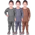Woollen Thermal Set Unisex Kids Winter Wear Innerwear Top & Full Pant Warmer Combo for Girls Boys, Body Warmer (Inner and Pyjama) Pack of 3