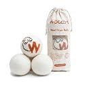 Woolly's Wool Dryer Balls – 100% Pure New Zealand Wool, Reusable Natural Fabric Softener, Reduces Drying Time & Clothes Wrinkles, Chemical-Free Dryer Balls (Pack of 3)