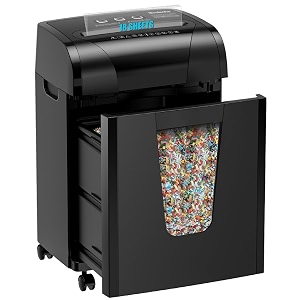 woolsche paper shredder 18-sheet cross cut with 528-gallon pull out bin p-4 security level shred paper and credit card and cd durableampfast with auto jam proof system shredder for office