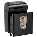 Woolsche Paper Shredder, 18-Sheet Cross Cut with 5.28-Gallon Pull Out Bin, P-4 Security Level, Shred Paper and Credit Card and CD, Durable&Fast with Auto Jam Proof System Shredder for Office