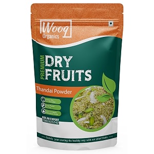 wooq organics thandai powder 1kg  authentic ingredients almonds cashews pistachios cardamom and saffron