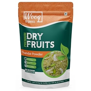 wooq organics thandai powder  200 grams  immunity booster  authentic ingredients almonds cashews pistachios cardamom and saffron