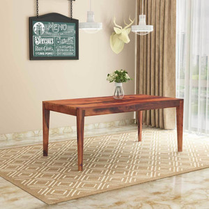 wopno furniture pure sheesham wooden 6 seater dining table only  table for living room solid wood 6 seater dining table