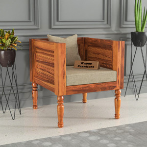 wopno furniture sheesham solid wood 1 seater sofa for living room home  office  sofa set fabric 1 seater  sofa