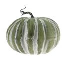 Woration 8.4" Large Green Fake Pumpkin for Halloween Autumn Thanksgiving